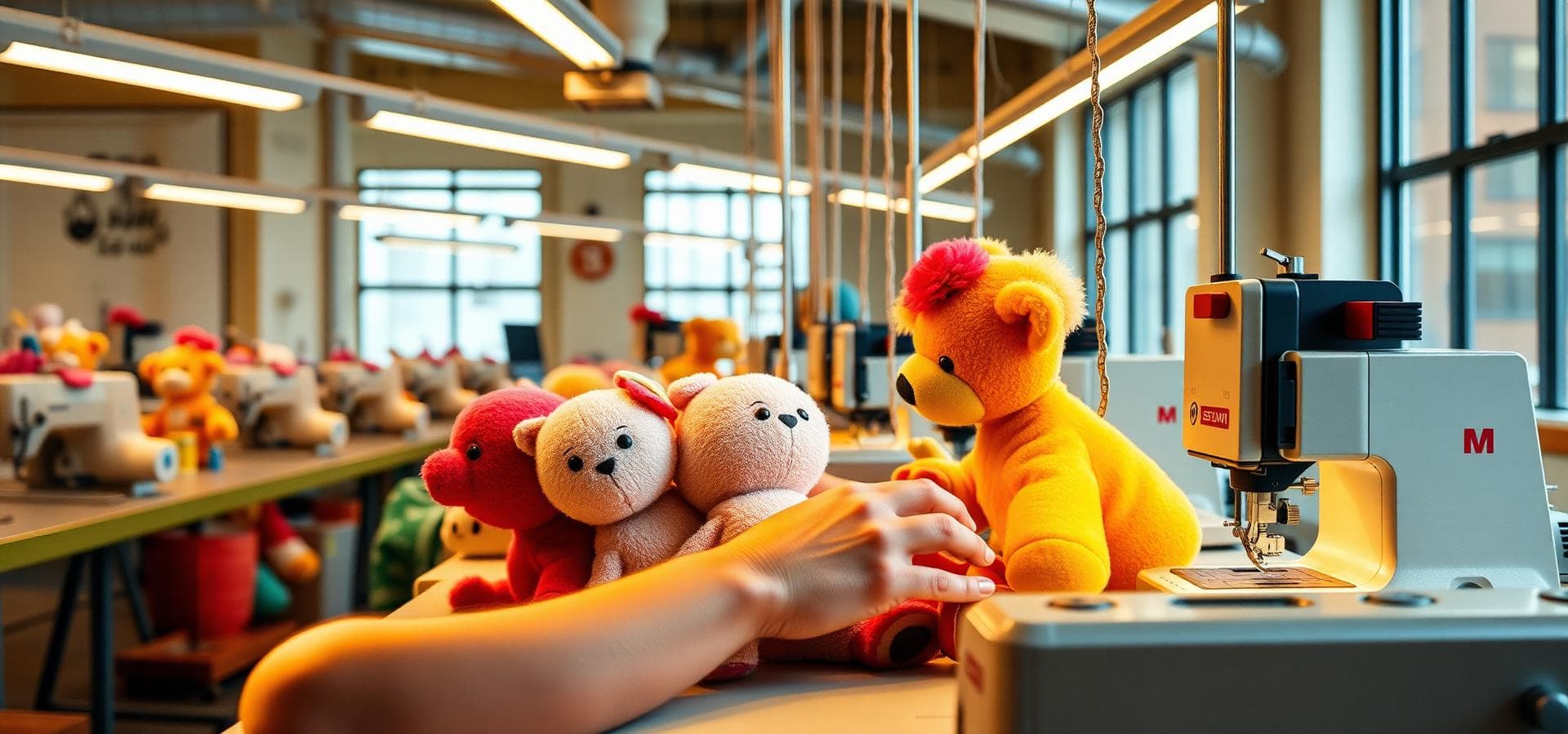 YCNST plush toy artisans crafting