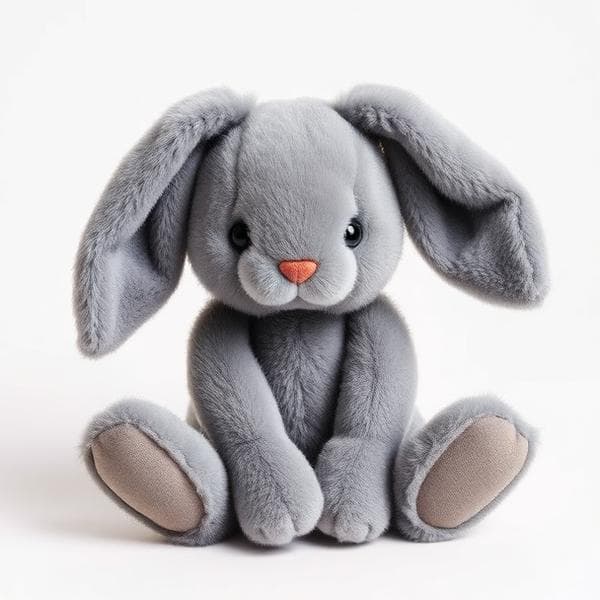 Gray Bunny Plush Toy